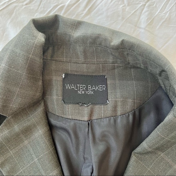 Walter Baker Checked Belted Jacket — Grey, M - Picture 11 of 14